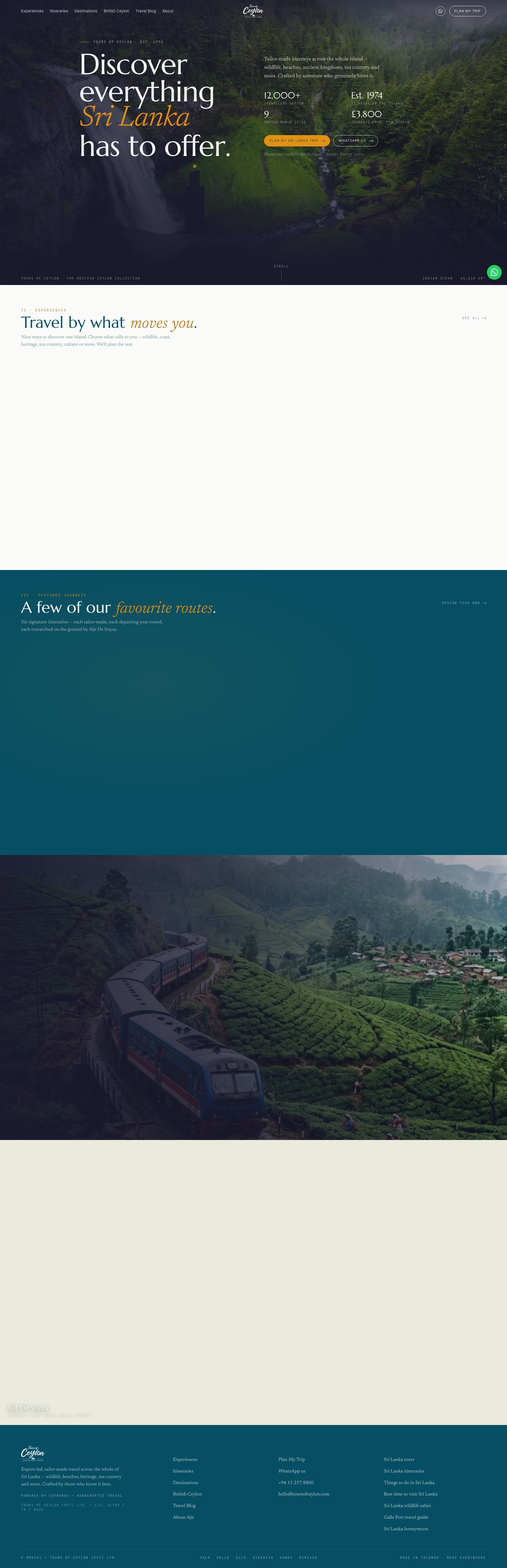 Tours of Ceylon